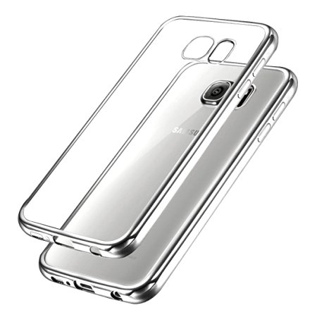 Samsung Galaxy S7 Bumper Case , Ubegood Ultra-Thin [Drop Protection]Shock Resistant [Metal Electroplating Technology] Soft Gel TPU Bumper Case for Samsung Galaxy S7 Case cover - Silver