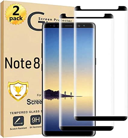 Galaxy Note 8 Screen Protector【2 Pack】 Easy installation 3D Glass Full Coverage 9H Hardness Tempered Glass Screen Protector for Samsung Galaxy Note 8