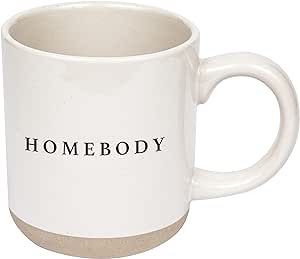 Sweet Water Decor Homebody Stoneware Coffee Mug | Novelty Coffee Mugs | 14oz Stoneware Coffee Cup | Microwave & Dishwasher Safe | Cozy Coffee Mugs for Home | Birthday Gifts for Her