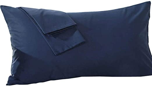 Body Pillowcase 20 x 54 Body Pillow Cover Navy Blue Zipper Closer Set of 1 Body Pillow Case Premium- 600 Thread Count Hotel Quality 100% Egyptian Cotton Body Pillowcases 20 x 54 ,Navy Blue Solid