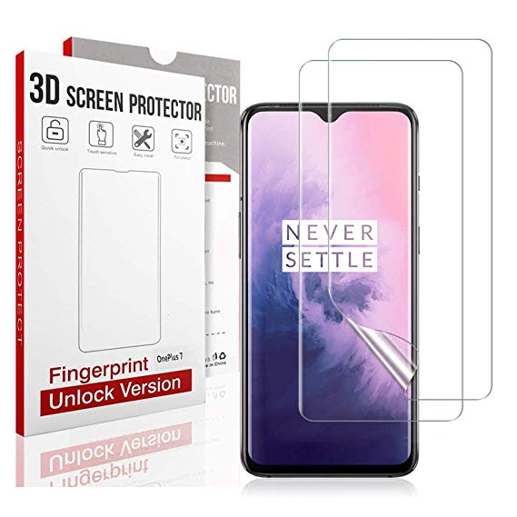 QITAYO Screen Protector for oneplus 7, [HD Clear] [Bubble-Free][Case Friendly] Screen Protector Compatible with oneplus 7[2-Pack]