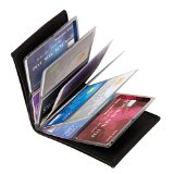 Wonder Wallet - Amazing Slim RFID Wallets As Seen on TV Black Leather