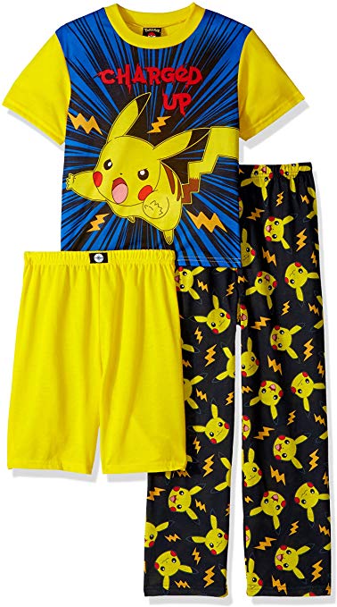 Pokemon Boys' Catch 'em All 3-Piece Pajama Set