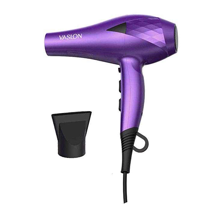 VASLON Salon Grade Professional Hair Dryer 1875W AC Motor Negative Ionic Ceramic Far Infrared Blow Dryer With 2 Speed and 3 Heat Settings Cold Shot Button,Concentrator Nozzle