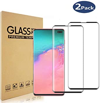 Screen Protector for Samsung Galaxy S10 Plus,Full Coverage Tempered Glass [Anti-Scratch][High Definition][Designed for Ultrasonic Fingerprint] Suitable for Galaxy S10 Plus [2 Pack]
