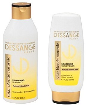 Dessange Paris Solar Blonde Naturale Bundle - Lightening Shampoo- 8.5 Oz and Lightening Conditioner- 6.7 Oz (Bundle of 2 Items)