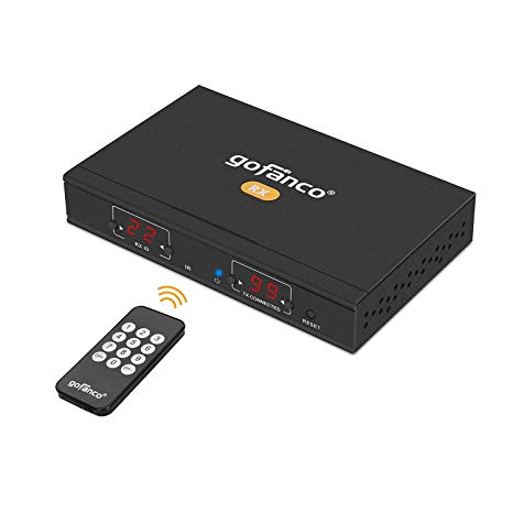 gofanco -Receiver Unit (RX) Only- HDMI IP Extender – 1080p, 394ft (120m), H.264 over IP, up to 256 combined TX’s & RX’s, Matrix configurable, IR extension, RS-232 (HDExtIP-RX)