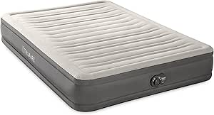 Intex 64021E TruAire Luxury Air Mattress: Fiber-Tech – Built-in Electric Pump – Multizone Support System