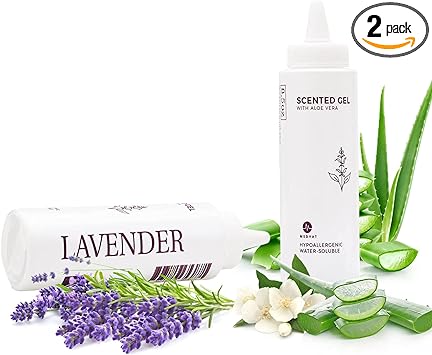 Medvat Lavender-Scented Transmission Gel with Aloe Vera, 2-Pack, Abs & Muscle Stimulation, Conductive, Cavitation, Hypoallergenic, 8.5oz, Clear