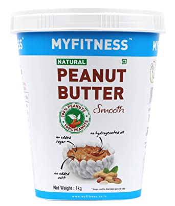 MYFITNESS Gold Natural Peanut Butter Smooth 1Kg (Unsweetened)
