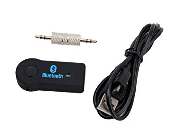 Moonet Bluetooth Receiver, Mpow Portable Bluetooth 3.0 Receiver A2DP Wireless Adapter for Home/Car Audio Music Streaming Sound System /Bluetooth Car Kits with 3.5 mm Stereo Output (Cool Black)