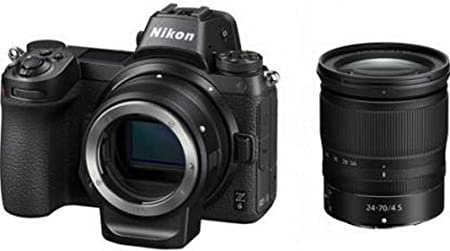 Nikon Z6 Mirrorless Optical Zoom Camera with 24-70mm Lens and Mount Adapter FTZ (Black)