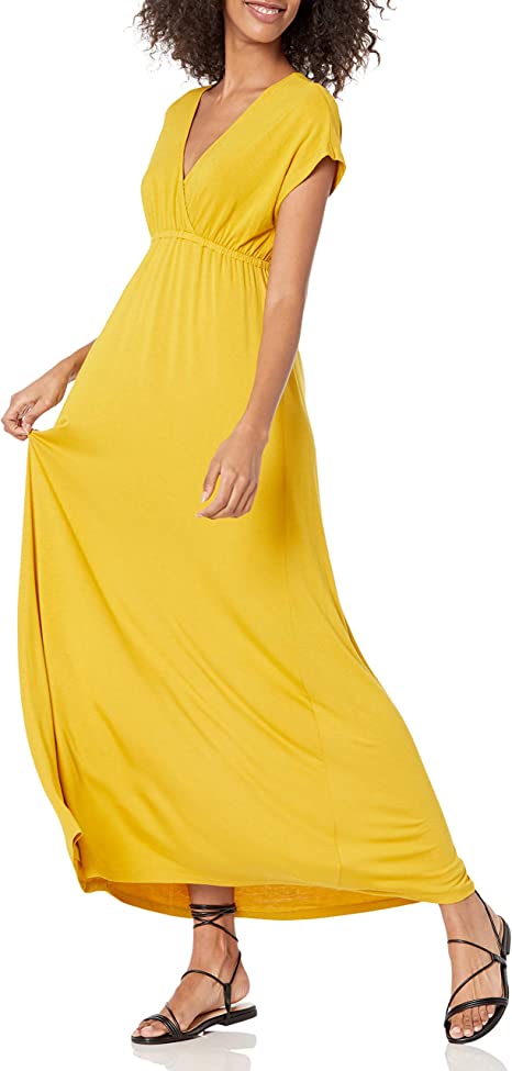 Amazon Essentials Women's Waisted Maxi Dress (Available in Plus Size)