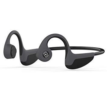 KppeX Bone Conduction Headphones, Bluetooth Wireless Sports Headsets/Earphones Stereo Lightweight with Microphone and Volume Control for Listening Cycling Running Gym.