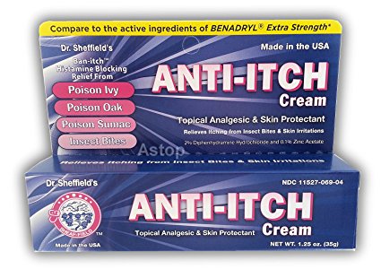 Dr. Sheffield Anti-Itch Cream With Histamine Blocker, 1.2 oz (Pack of 24)