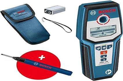 Bosch Professional Measurement GMS 120 Stud Finder, Blue