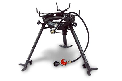 Eastman Outdoors Portable Kahuna Burner with XL Pot and Wok Brackets with Adjustable, Removable Legs