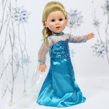 Elsa Princess Blue Princess Dress for 18 Inch Dolls - American Girl Doll Clothes