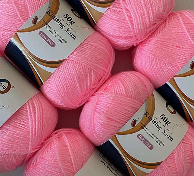 6x50g Double Knitting Yarn (Baby Pink)