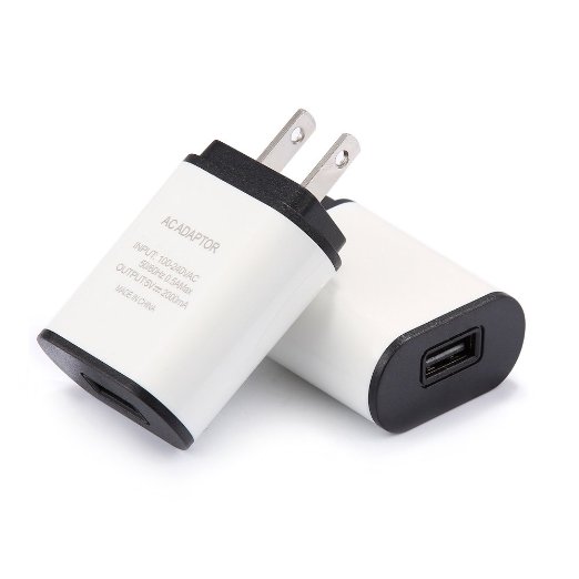 Wall Charger2 Pack Max 2A 5V 2-Tone Universal USB Home Travel Wall Charger Plug for IPhone 56S Plus Ipad Samsung Galaxy S76 HTC Andriod Cell Phone