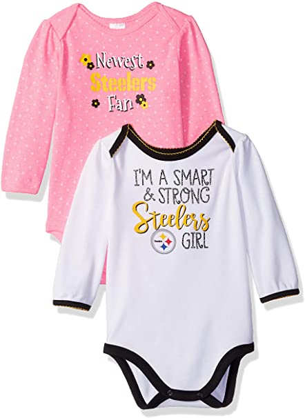 NFL Baby-Girl 2 Pack Long Sleeve Bodysuit