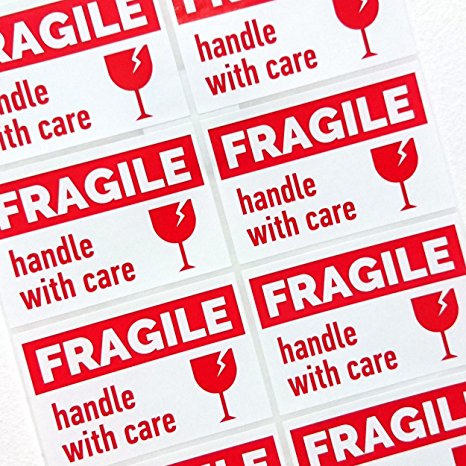 2" x 3" Fragile - Handle With Care Labels [500 pcs]