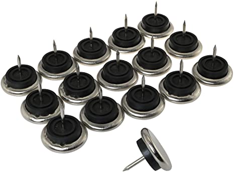 E-outstanding Nail On Glides 16PCS 32mm Metal Nail On Chair Feet Sliders for Furniture Chairs Stools Table