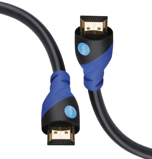 FARSTRIDER® HDMI 2.0 Cable 25 Feet (8 Meters) Ultra High Speed, Support 1080P, 4k, 3D, CL3 Rated, Ethernet and Audio Return for In Wall Installation, HD TV, DVD, Notebook, Xbox 360, PS3, Blu-ray, 24K Gold Connector, Durable PVC Jacket, Type Male A to Type Male A, Black - Blue