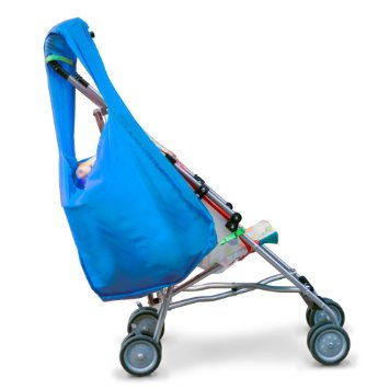 Hatch Things Sureshop Reusable Shopping Bag That Clips On To Keep Strollers Standing, Bright Blue