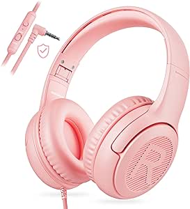 Awatrue Kids Headphones with Cord - Comfortable and Durable Toddler Headphones for School and Work, Ideal Gift for Kids, Sons, Daughters Sound and Safe Listening Experience