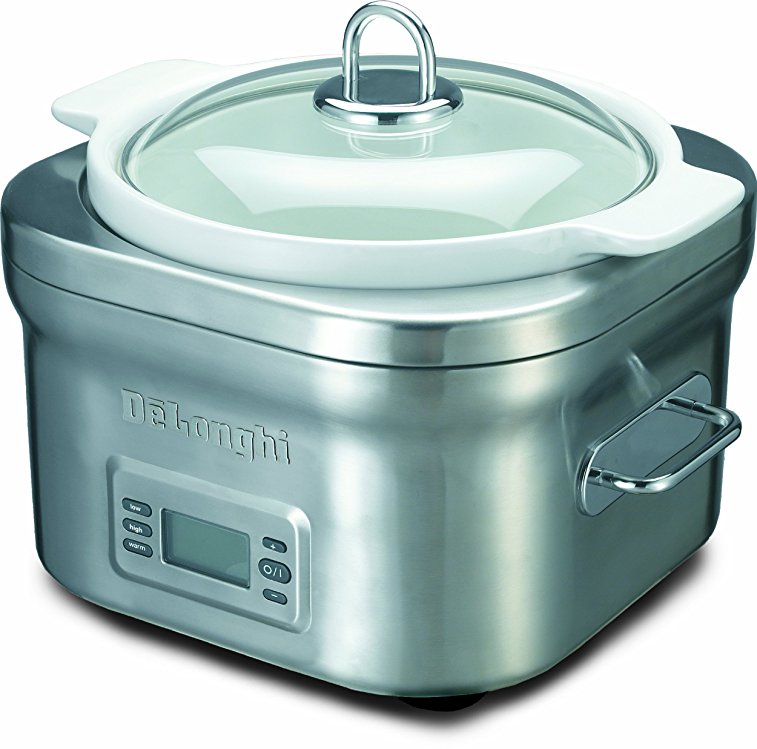 DeLonghi DCP707 Stainless-Steel Programmable 5-Quart Slow Cooker