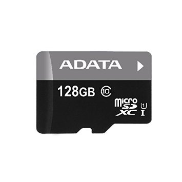 ADATA USA Premier 128GB micro SDXC Class10 up to 40Mn/s with Adapter (AUSDX128GUICL10-RA1)