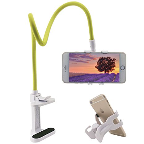 Gooseneck Phone Holder,Flexible Long Arms Cell Phone Clip Holder Stand,360 Degree Full-Angle Universal Lazy Bracket for IPhone,Galaxy, HTC and Other Smartphones, Green