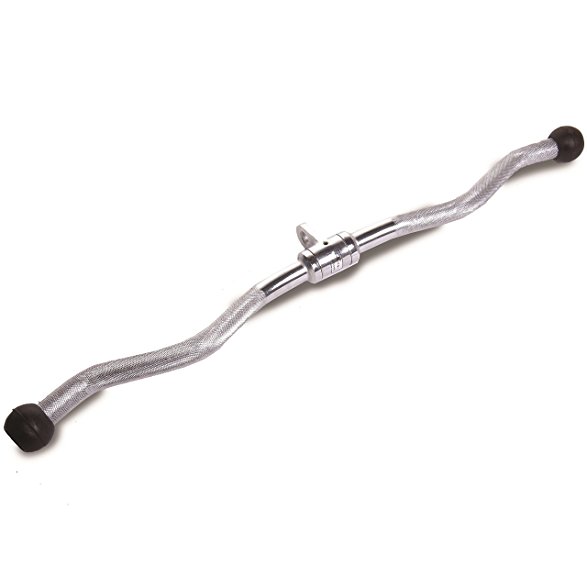 CAP Barbell Solid Curl Bar with Revolving Hanger, 28"