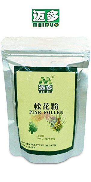 Maiduo Pine Pollen Powder 100% Broken Cell Wall 10.6 Oz(6 Bags,1.76 Oz/Bag)