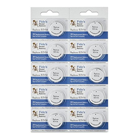 High Tech Pet Compatible Electronic Collar Battery 10 Pack for Model MS-4 and MS-5 by Fido's