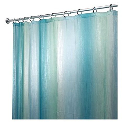 InterDesign Ombre Print Shower Curtain, Blue/Green