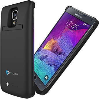 Stalion Stamina 4800mAh Power Bank Cover Battery Case for Samsung Galaxy Note 4 SM-N910 (Charcoal Black)