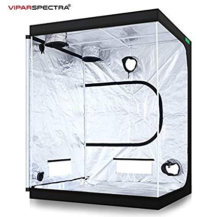 VIPARSPECTRA 60"x60"x80" Reflective 600D Mylar Hydroponic Grow Tent for Indoor Plant Growing 5'x5'(150 x 150 x 200cm)