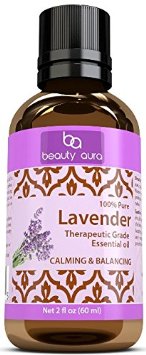 Beauty Aura 100 Pure Lavender Essential Oil 2 Fl Oz