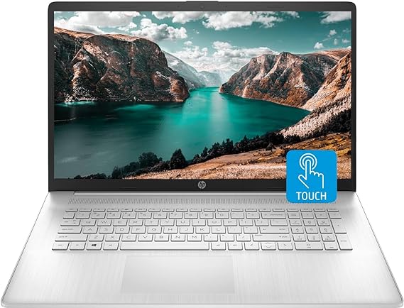 HP 17 Laptop, 17.3" HD  Touchscreen Display, 12th Gen Intel Core i7-1255U, 64GB RAM, 2TB SSD, Webcam, HDMI, SuperSpeed USB Ports, Wi-Fi 6, Windows 11 Home, Silver