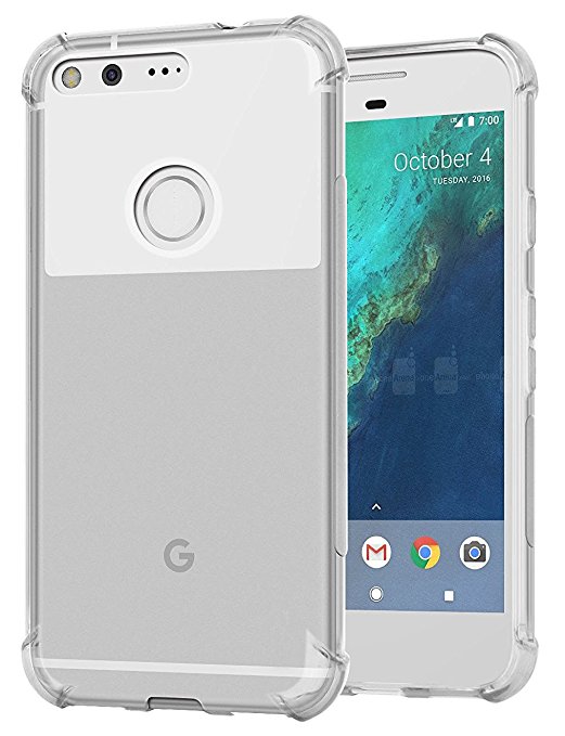 Google Pixel Case, BIUZKO Soft Flexible TPU Protective Case Bumper Cushion and Scratch Resistant Clear Cover for Google Pixel Phone ¡­
