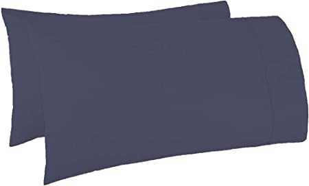 Trend Bedding Mart Oversize Pillow Case Extra Large Fits Even The Fluffiest Pillows Including The Pancake Pillow Extra Tall Pillowcase Luxury 100% Egyptian Cotton 600 Thread Count(Queen, Navy Blue)