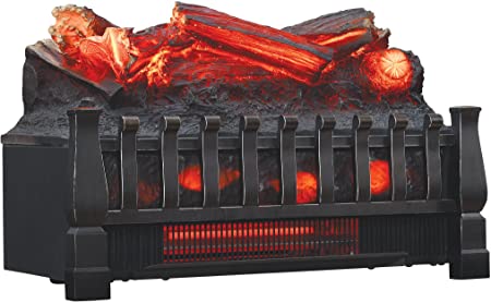 Duraflame DFI030ARU Infrared Quartz Set Heater with Realistic Ember Bed and Logs, Black