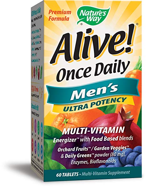 Nature's Way Alive Once Daily Men's Multi Ultra Potency Tablets, 60 Count