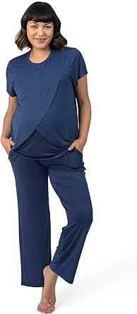 Kindred Bravely Tulip Hem Short Sleeve Maternity & Nursing Pajama Set | Amazon Exclusive Women’s Nursing Pajamas