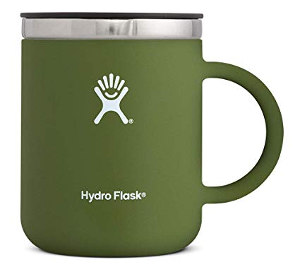 Hydro Flask 12 oz Double Wall Vacuum Insulated Stainless Steel Travel Coffee Mug with BPA Free Press-In Lid, Olive