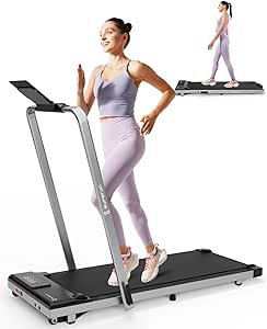 SupeRun Walking Pad Treadmills for Home- 3 in 1 Folding Treadmills Easy to Store, 300LBs Capacity Under Desk Treadmill Free Installation and 3.0HP Low Noise for Office Work