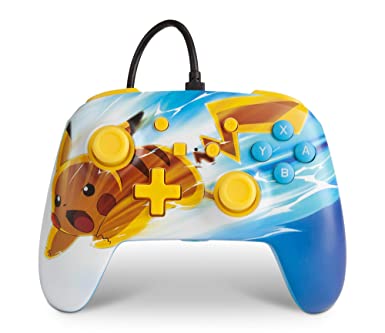 PowerA Enhanced Wired Controller for Nintendo Switch - Pokémon: Pikachu Charge, Gamepad, game controller, wired controller, officially licensed