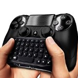 Ortz PS4 Wireless Mini Bluetooth Keyboard - Best KeyPad Adapter for DualShock Controller for PlayStation 4 Black